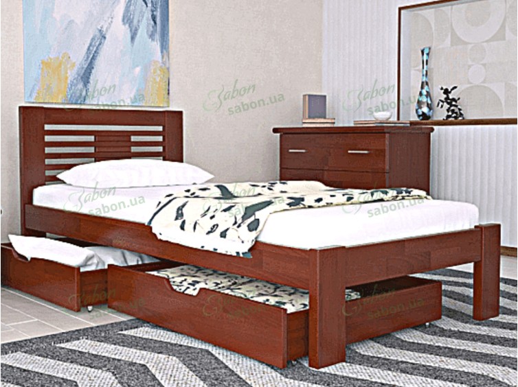 Дерев'яне ліжко Шопен 6 