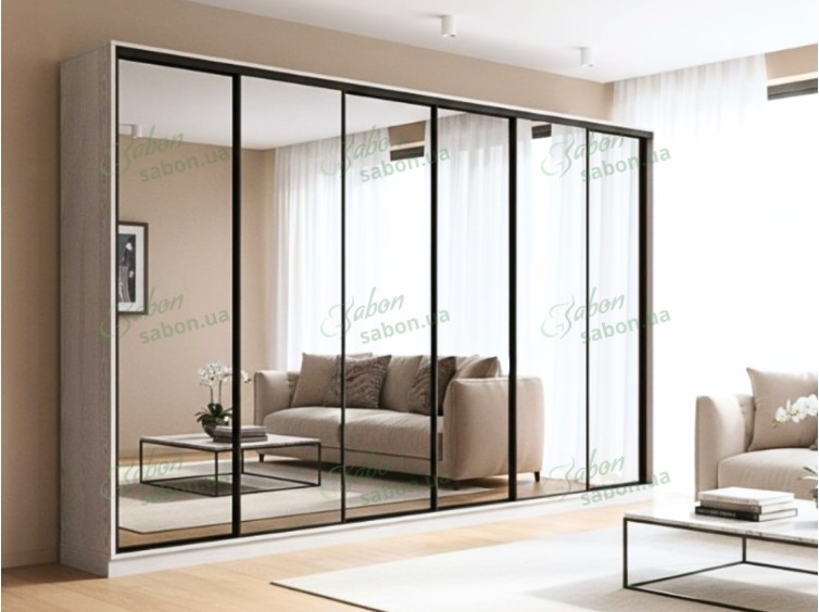 Шафа-купе Стандарт 10.1 шестидверна H-210 2 